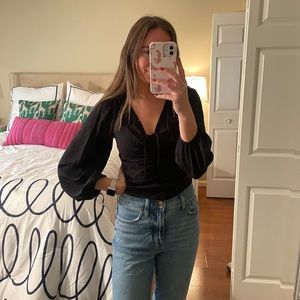 Abercrombie Long Sleeve Satin Shirt